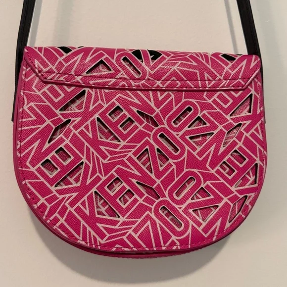 KENZO Hot Pink Laser Cut Leather Flying Crossbody Bag in Pristine Condition - Picture 11 of 17